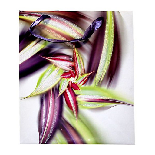 Пакет бумажный, 32*26*12 см, Dream cards. Сказочный цветок, матовый, глиттер