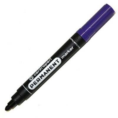 Маркер перманентный, фиолетовый, 2.5 мм, пулевидный, Centropen