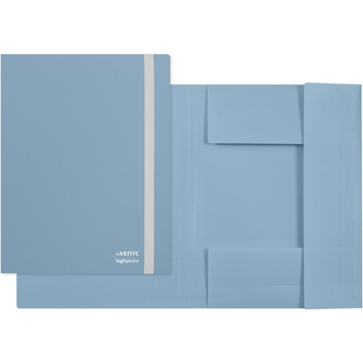 Папка на резинке, А4, PP 650 мкм, "текстиль", вн. карман, deVENTE sigNATURE_сумеречно-синяя