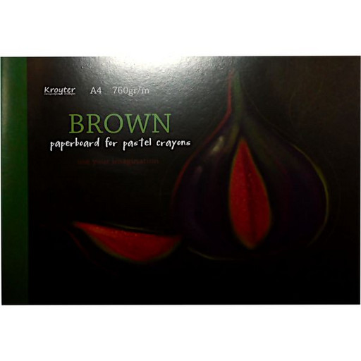 Альбом для пастели А4/760/10 л. цвет: коричневый, Kroyter Color, на склейке
