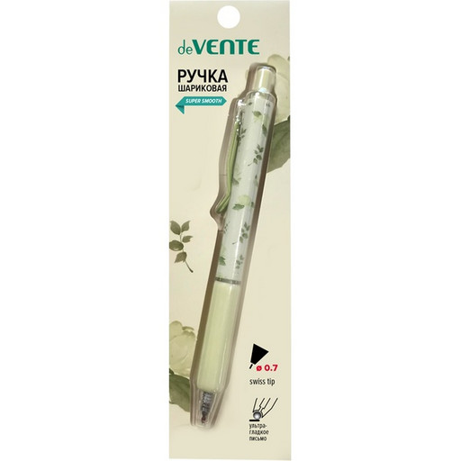 Ручка шариковая автомат., синяя, 0.7 мм, эрг. грип, м/о, аромат жасмина, deVENTE Aroma Flowers (блистер)