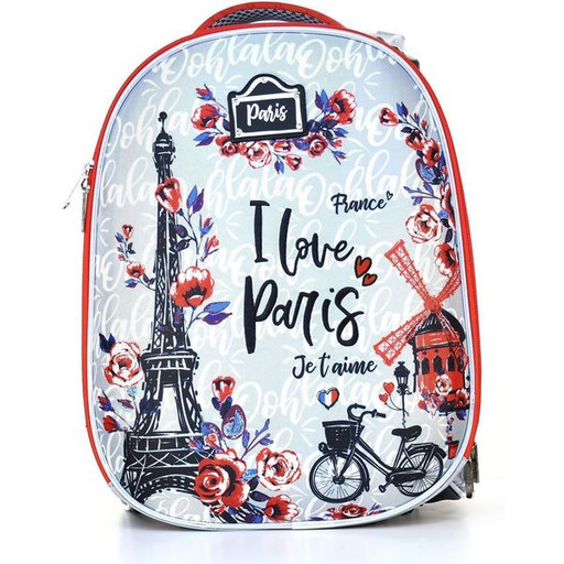 Рюкзак ученический Schoolformat Ergonomic+_I love Paris, 38*30*18 см, 20.5 л, 1080 г, 2 отд, эрг. спинка