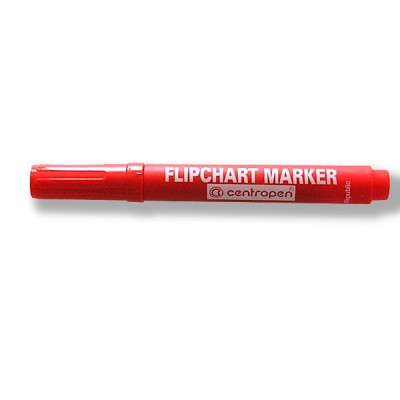 Маркер Flipchart 2,5 мм, красный Centropen, пулевидный ПУ