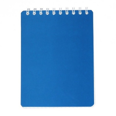 Блокнот на гребне А6, 50 л., клетка, PLANO Темно-синий, обложка картон, ламинация глянцевая