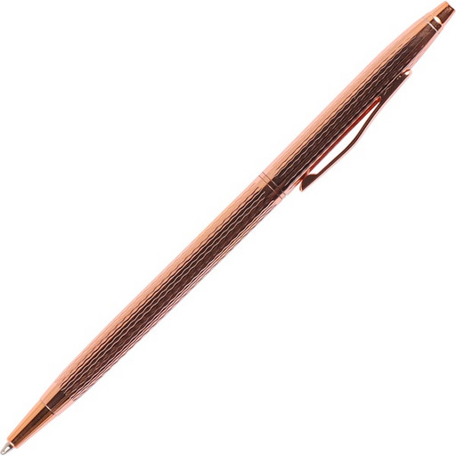 Ручка шариковая подарочная FIORENZO поворотный механизм,  корпус круглый, цвет розовое золото, синяя в картонном футляре