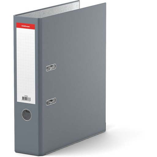 Папка–регистратор с арочным механизмом ErichKrause Colors, А4, 70 мм, м/кант, наклейка, серый