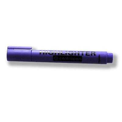 Текстовыделитель Centropen, фиолетовый, 1-4.6 мм, круглый корпус, в к/к