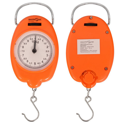 Безмен механический "MAXTRONIC" MAX-703 (до 10 кг), 17,5х6,5х5,2 см