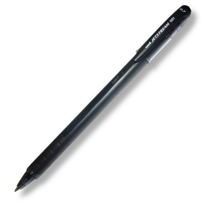 Ручка шариковая 0,7 мм черная Uni Jetstream SX-101 подпружинный ПУ, грип-зона, Ultra Glide