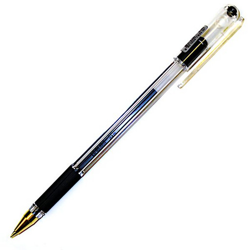 Ручка шариковая 0,5 мм черная MunHwa MC Gold, масляная основа, резиновый грип