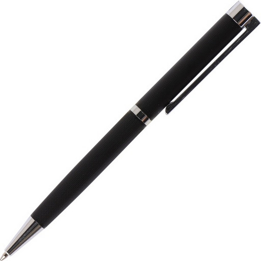 Ручка шариковая подарочная FIORENZO, поворотный м-м, цв. корпуса черный/хром, 1.0 мм, синяя