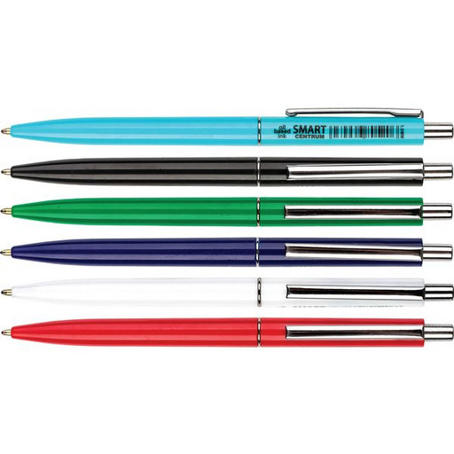 Ручка шариковая автоматическая 1,0 мм синяя Centrum Smart, ассорти 6 цветов