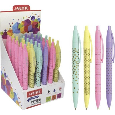 Ручка шариковая автоматическая 0.7 мм, синяя, deVENTE Pastel, Ultra Glide, корпус Soft Touch