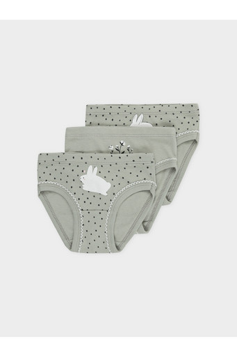 Набор трусы/ уп темно-оливковый, горошки