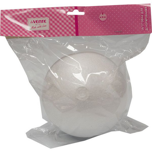 Заготовка для декорирования deVENTE "Шар", пенополистирол, Ø150 мм (1 шт.)