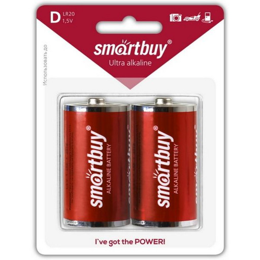 Батарейка LR20/D, 1.5 V, Smartbuy Ultra Alkaline