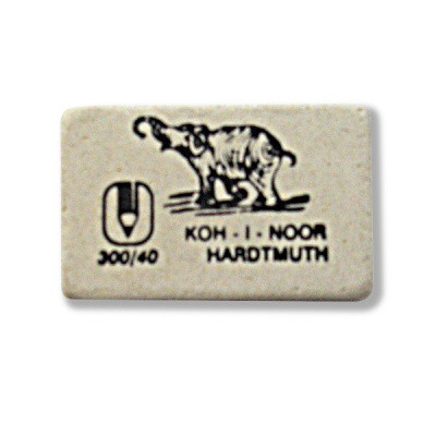 Ластик KOH-I-NOOR Elephant, 35.5*23*8 мм, каучук, мягкий, прямоугольный, белый