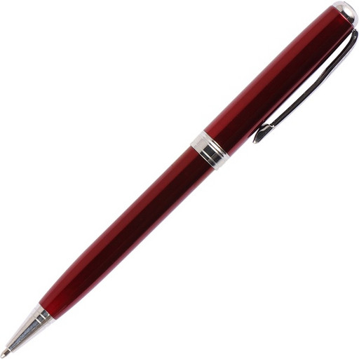Ручка шариковая подарочная FIORENZO поворотный механизм,  цвет корпуса бордовый, синяя в картонном футляре