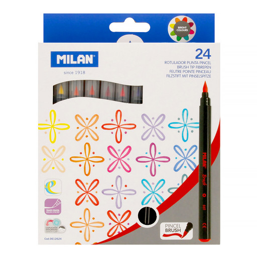 "Milan" Набор фломастеров-кистей 24 цв 612624