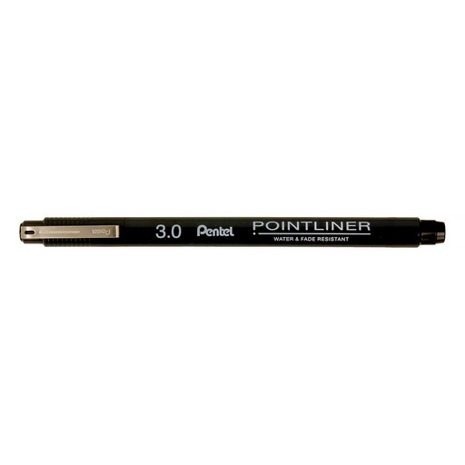 "Pentel" Линер Pointliner Calligraphy 3 мм 12 шт. S20P-C30A черные чернила