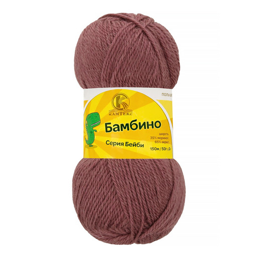 Пряжа Камтекс КТ "Бамбино" 65% акрил, 35% мериносовая шерсть 10 шт. х 50 г 150 м