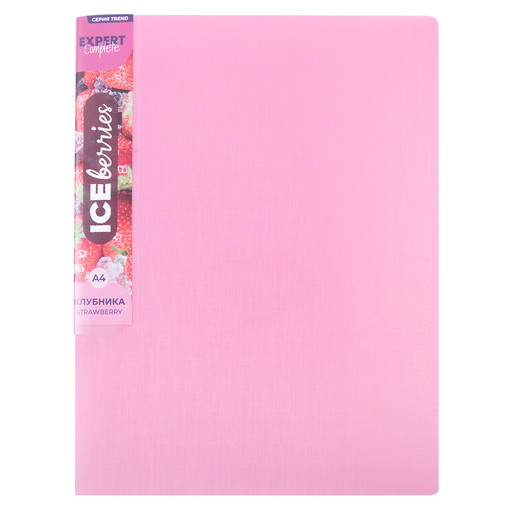 "Expert Complete" Trend ICEberries Папка пруж.скоросш. A4 700 мкм 20 мм лён 1 шт. клубника EC210520073