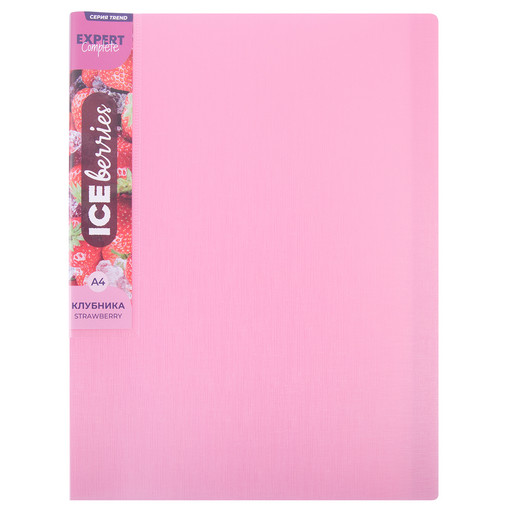 "Expert Complete" Trend ICEberries Папка с вкладышами 40 л. A4 600 мкм 20 мм лён 1 шт. клубника EC211720073