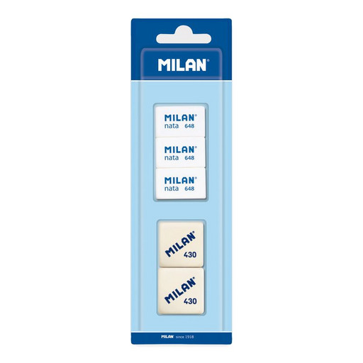 "Milan" Набор ластиков прямоугольных 5 шт. BVM10048