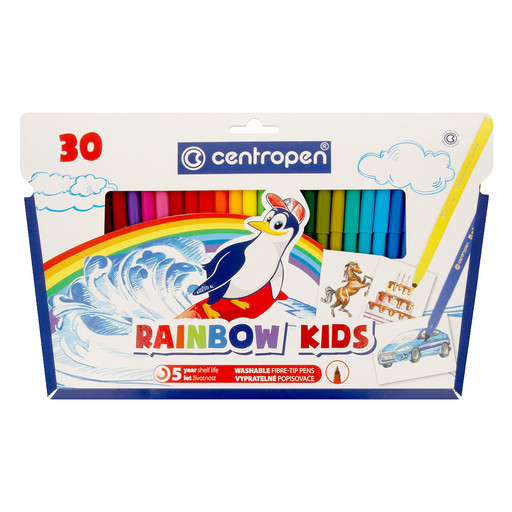 "Centropen" Набор цветных фломастеров RAINBOW KIDS PA 7550/30 30 цв 7550/30