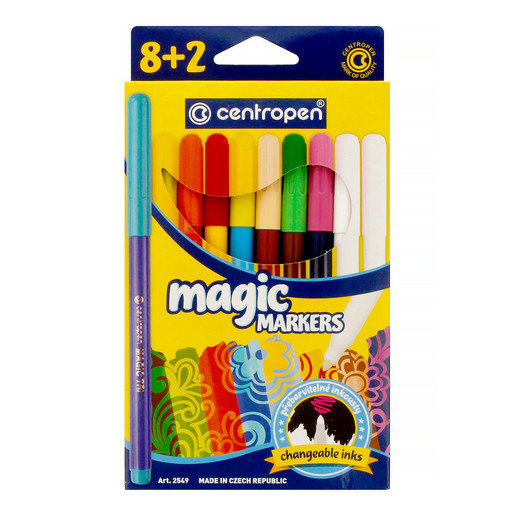 "Centropen" Набор фломастеров MAGIC 2549/8+2 8+2 цв 2549/8+2