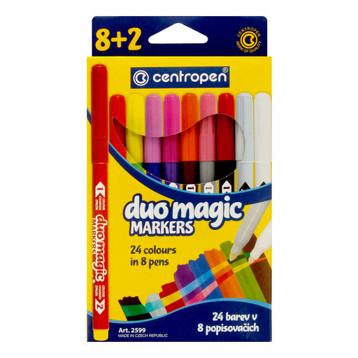 "Centropen" Набор фломастеров DUO MAGIC 2599/10 8+2 цв 2599/10