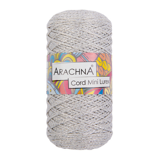 Пряжа ARACHNA "Cord Mini Lurex" 90% полиэфир, 10% люрекс 3 шт. х 75 г ± 10 г 200 м ± 10 м