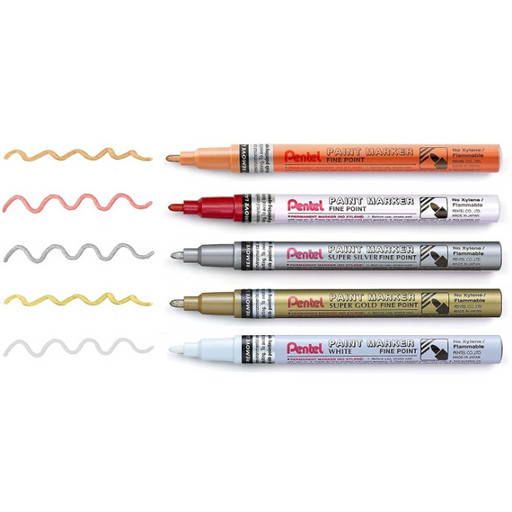 "Pentel" Набор маркеров перманентных Paint 2.9 мм 5 шт. пулевидный MSP10-5