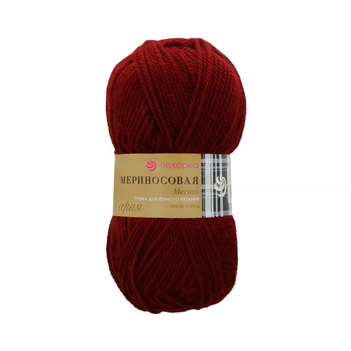 Пряжа Пехорская ПТ "Мериносовая" 50% мериносовая шерсть, 50% акрил 10 шт. х 100 г 200 м ± 12 м