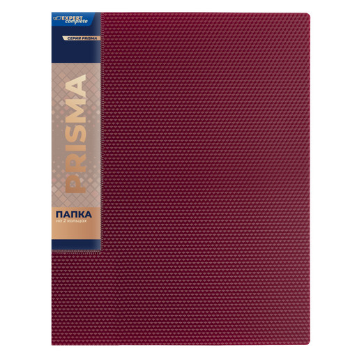 "Expert Complete" PRISMA Папка на 2 О-кольцах A4 700 мкм 25 мм эффект 3D 4 шт. d - 20 мм рубиновый new EC211300126