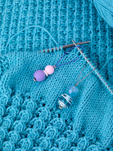 Для вязания "Gamma" MKK-01 кольца маркировочные пластик d 20 мм 8 шт с бусинами