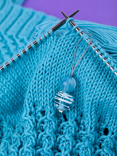 Для вязания "Gamma" MKK-02 кольца маркировочные пластик d 20 мм 8 шт с бусинами