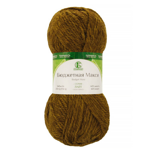 Пряжа Камтекс КТ "Бюджетная Макси" 60% акрил, 40% шерсть 4 шт. х 150 г 140 м