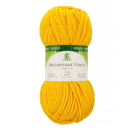 Пряжа Камтекс КТ "Бюджетная Макси" 60% акрил, 40% шерсть 4 шт. х 150 г 140 м