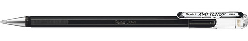 "Pentel" Ручка гелевая с супер укрывистыми чернилами Mattehop K110-VAX цвет чернил: черный