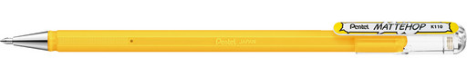 "Pentel" Ручка гелевая с супер укрывистыми чернилами Mattehop K110-VGX цвет чернил: желтый