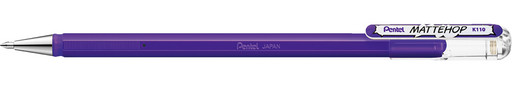 "Pentel" Ручка гелевая с супер укрывистыми чернилами Mattehop K110-VVX цвет чернил: фиолетовый