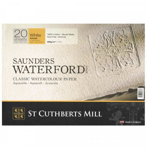 "St. Cuthberts Mill" Альбом для акварели Rough 100% хлопок 300 г/м2 31 х 41 см склейка с одной стороны 20 л. T46630001011E крупнозернистая