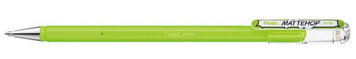 "Pentel" Ручка гелевая с супер укрывистыми чернилами Mattehop K110-VKX цвет чернил: салатовый