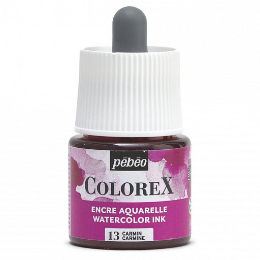 Краска акварель "PEBEO" акварельные чернила Colorex во флаконе с пипеткой 45 мл 417013 кармин