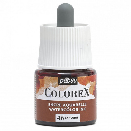 Краска акварель "PEBEO" акварельные чернила Colorex во флаконе с пипеткой 45 мл 417046 сангина