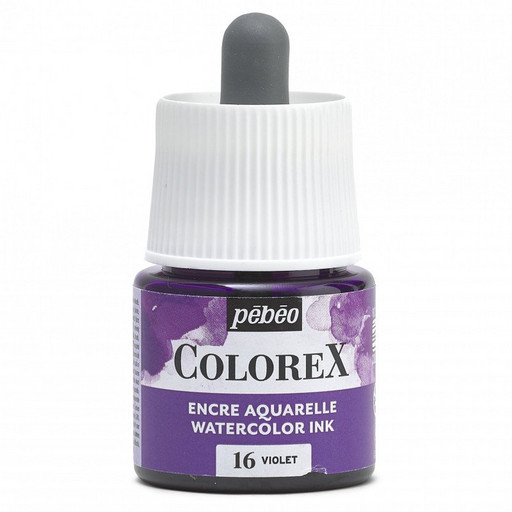 Краска акварель "PEBEO" акварельные чернила Colorex во флаконе с пипеткой 45 мл 417016 фиолетовый