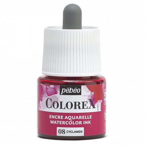 Краска акварель "PEBEO" акварельные чернила Colorex во флаконе с пипеткой 45 мл 417008 цикламен