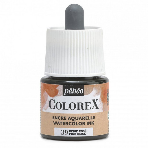 Краска акварель "PEBEO" акварельные чернила Colorex во флаконе с пипеткой 45 мл 417039 розово-бежевый