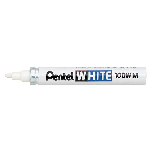 "Pentel" Маркер перманентный White, белый 3.9 мм пулевидный 1 шт. X100WM промышленный белый